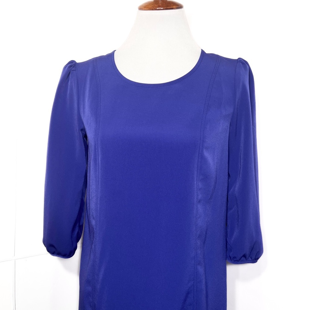 Urban Outfitters Royal Purple 3/4 Sleeve Pullover Peasant Shift Dress - Picture 6 of 10